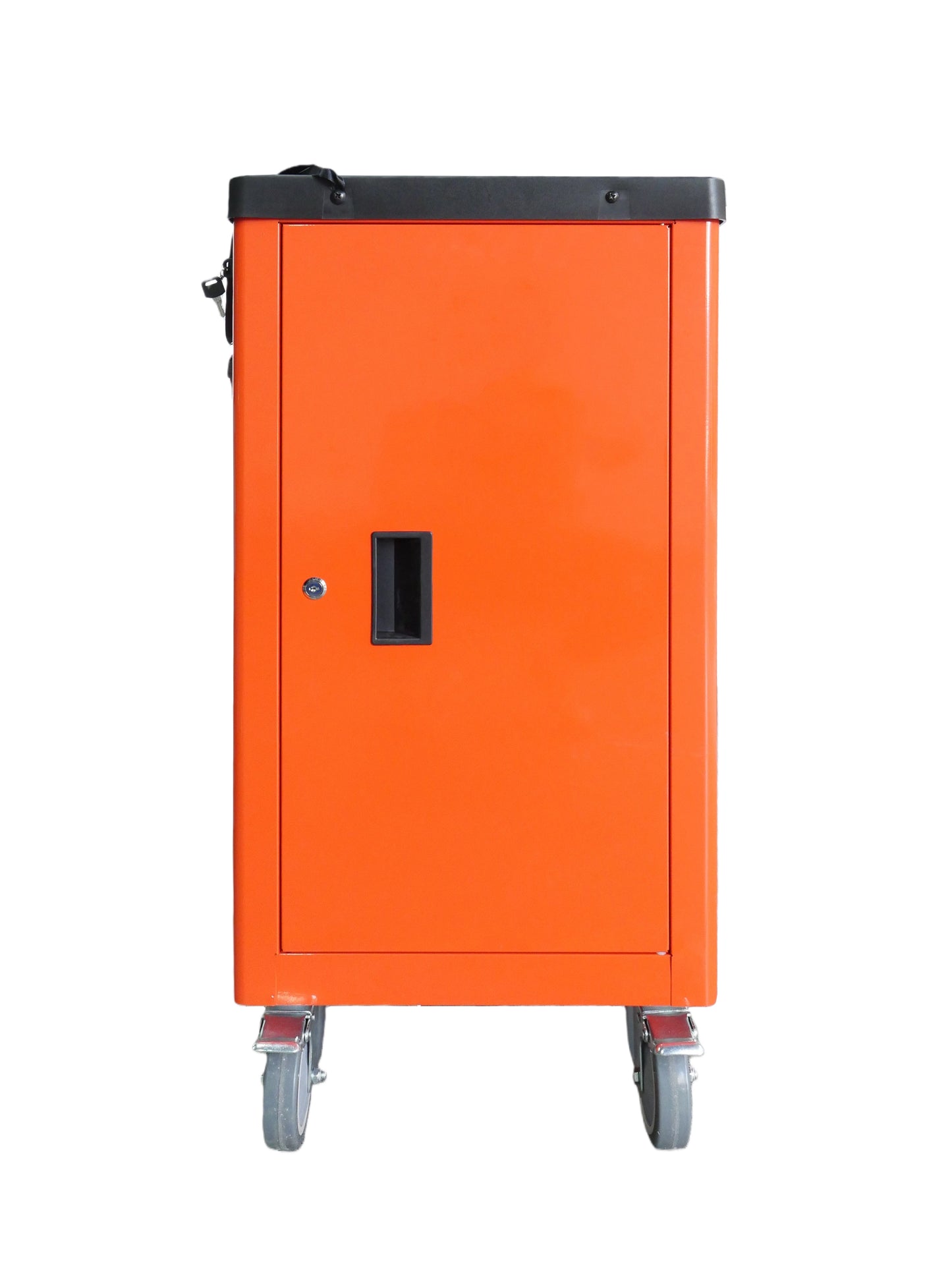 BRUNEL Tool 7 Drawer Caster Mounted Roller Tool Chest Cabinet with 6 Fully Stocked Drawers - 249 Pieces - Orange