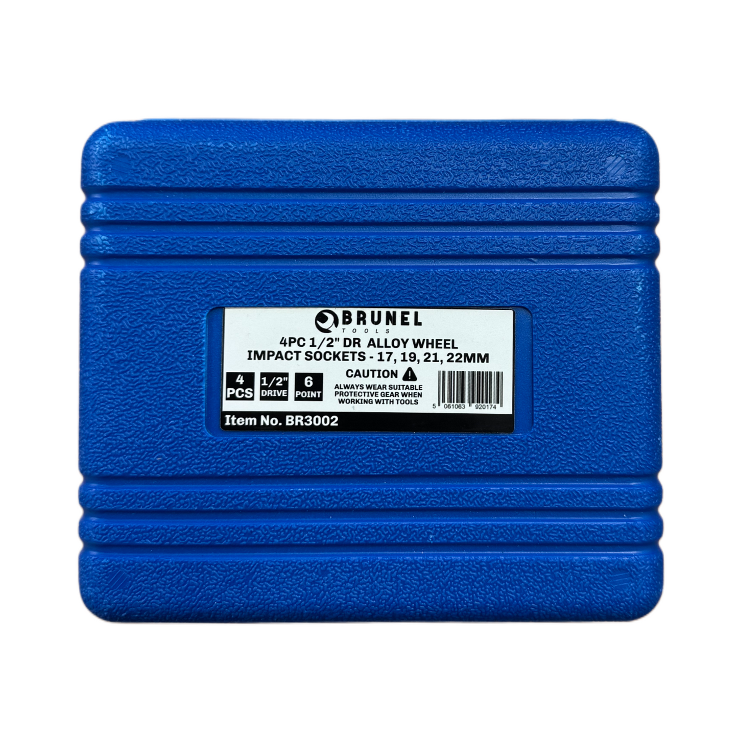 BRUNEL Tools 4pc 1/2" Dr Deep Impact Sockets For Alloy Wheels 17, 19, 21, 22mm BR3002