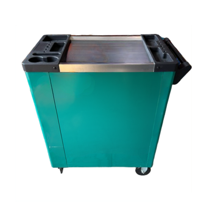 BRUNEL Tools 7 Drawer Caster Mounted Roller Tool Chest Cabinet with 6 Fully Stocked Drawers - 249 Pieces - Green