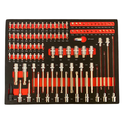 BRUNEL Tools 7 Drawer Caster Mounted Roller Tool Chest Cabinet with 6 Fully Stocked Drawers - 249 Pieces - Red